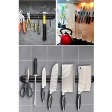 Herfie Mutfak Tezgah Duvar Için Uygun Ev ve Işletmeler Için 55 cm Bıçak Askısı Mıknatıslı Şeflere Özel Pro