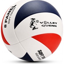 Telvesse Voleybol Topu Swirl Soft Touch Yapıştırma Yumuşak Yüzey 8 Panel 5 Numara Kırmızı Beyaz KV600