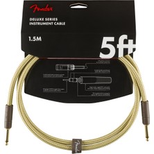 Fender Deluxe Series Tweed Enstrüman Kablosu 1.5 Metre Uzunlukta Dayanıklı ve Şık Tasarım