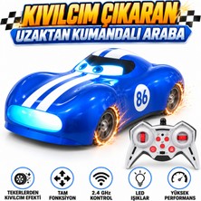 Giffy Oyuncak Kıvılcım Efektli Uzaktan Kumandalı Araba 2.4 Ghz Şarjlı LED Işıklı Tam Fonksiyon Park Simülasyonlu Oyuncak Araba