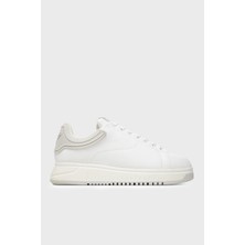 Emporio Armani Deri Logolu Sneaker Ayakkabı Erkek Ayakkabı EM003663 AF18212 M0459