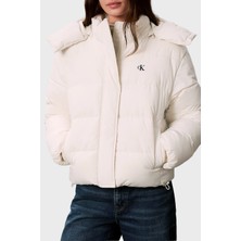 Calvin Klein Suya Dayanıklı Çıkarılabilir Kapüşonlu Şişme Mont LV047H504GYAS Kadın Mont LV047H504G Yas