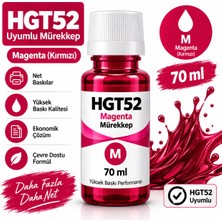 Bionet Teknik Hp Smart Tank 750 Uyumlu GT52 Muadil Kırmızı Mürekkep