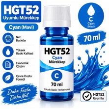 Bionet Teknik Hp Smart Tank 516 Uyumlu GT52 Muadil Mavi Mürekkep