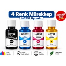 Bionet Teknik Hp Smart Tank 596 Uyumlu GT52 Muadil 4 Renk Mürekkep Seti (Bk/c/m/y)
