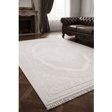Pastel Zena Halı 379A  Modern ve Klasik Tarzda Dokuma Krem Halı Oturma Odası Salon Yatak Odası Mutfak Koridor Halısı 200X290