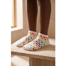 Bony Socks Desenli Çocuk Step Çorap Ekru Mix