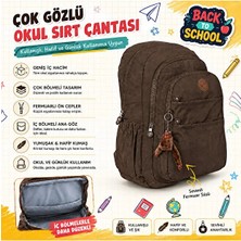 KRUXON Çok Gözlü Krinkıl Okul Sırt Çantası – Sevimli Fermuar Süslü, Hafif ve Kullanışlı Çanta