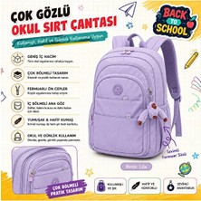 KRUXON Çok Gözlü Krinkıl Okul Sırt Çantası – Sevimli Fermuar Süslü, Hafif ve Kullanışlı Çanta
