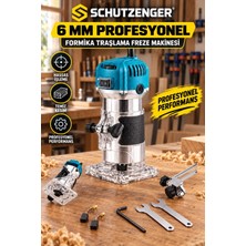 SCHUTZENGER Elektrikli Freze Makinesi Traşlama 6 mm Formika Devir Ayarlı Bakır Sargı S-690