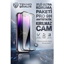Tekno Şövalye (3 Adet) Samsung A05S Tam Kaplayan Antistatik 'pro 9h' Kırılmaz Ekran Koruyucu Cam