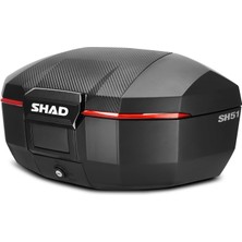 Shad SH51 Carbon Motosiklet Arka Çanta 51 Litre Kapasite Top Case Motor Çanta