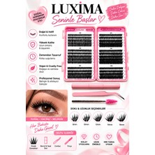 Luxima Takma Kirpik Seti 570 Adet, Yapıştırıcı, Sabitleyici, Takma Kirpik Cımbızı, Kirpik Fırçası 30D 40D 50D 60D 80D 100D