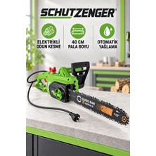 SCHUTZENGER GT-4000R Elektrikli Odun Ağaç Kesme Motoru 40CM  Hızar Motoru Otomatik Yağlama Yeşil-60