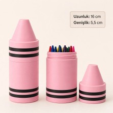 Lunera Accessories Boya Kalemi Tasarımlı Kalem Kutusu – 3D Baskı Kapaklı Masaüstü Kalemlik 16 cm