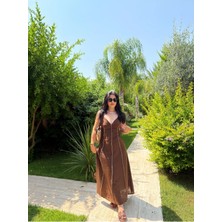 Rosyposy Kadın Kahverengi Elbise