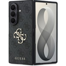 Galaxy Z Fold 8 Ultra Uyumlu Kılıf Guess Lisanslı M-Safeli Büyük 4g ve Yazı Logolu Kapak Siyah