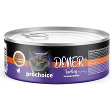 Chef's Choice Prochoice Döner Turkey, Sos Içinde Hindi Etli Tam & Dengeli Yetişkin Kedi Konservesi 12X70 gr