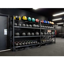 Prodips Dambıl Ağırlık Pilates Topu Ketllebell Wall Ball Depolama Standı 2 Li Birleşik Model