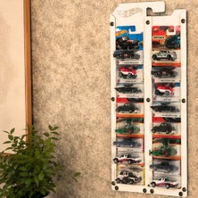 Toyblox Oyuncak Diecast Toyblox 18 Araç Kapasiteli Uzun ve Regular Kart Display Sergileme Vitrini - Beyaz