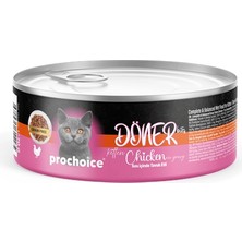 Chef's Choice Prochoice Döner Chicken, Sos Içinde Tavuk Etli Tam & Dengeli Yavru Kedi Konservesi 12X70 gr