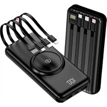Marsilyan Kablosuz Çoklu Şarj Girişli 10.000 Mah Kablolu Powerbank Taşınabilir