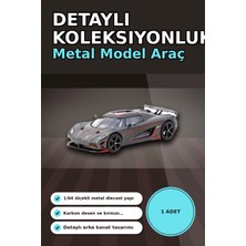 Aura Ev Mağazası 1/64 Siyah Karbon Fiber Kırmızı Detaylı Koenigsegg Agera Rs Diecast Model Araba BX-313337