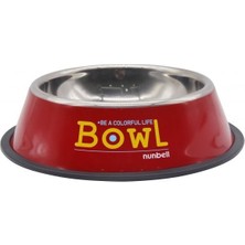 Nunbell Çelik Mama Kabı Renkli 26 cm