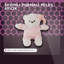 Aura Ev Mağazası Pembe Renkli 30 cm Boyunda Yumuşak Peluş Ayıcık Oyuncak - Sevimli Tasarım