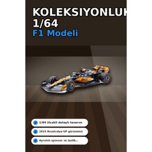 Aura Ev Mağazası Oscar Piastri 1/64 Mclaren MCL60 Diecast Model Araba - 2023 Avustralya Gp, Koleksiyonluk BX-313342