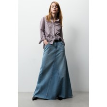 Allbucks Lefties, Maxi Denim Etek ABLFT00001