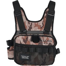 Fujin Tactical Vest Brown Camo Balıkçı Çantası
