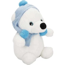 Nessi World Şapkalı ve Atkılı Peluş Kutup Ayısı 30 cm S00004773