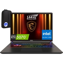 MSI Vector 16 Hx Aı A2XWHG-091XTREP1 Ultra 7-255HX 32GB Ram 1tb SSD RTX5070TI 140W 16'' Fhd+ 144Hz WIN11 Pro + Elektropasaj Çanta