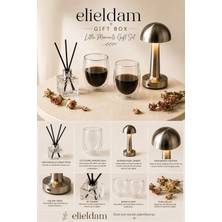 Elieldam Doğum Günü, Özel Gün, Yeni Iş, Yeni Ev Hediyesi; Cidarlı Bardak, Masa Lambası ve Oda Kokusu Premium Hediye Seti
