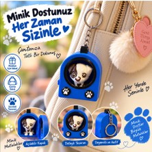 Sevimli Köpek Figürlü Çanta Süsü – Açılabilir Kulübe Tasarımlı 3D Baskı Aksesuar