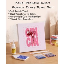 Rübiş Fotoğrafçılık Taşlı Elmas Mozaik Tuval Seti - Cin Cin Kokteyl
