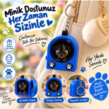 Sevimli Siyah Köpek Figürlü Çanta Süsü – Açılabilir Kulübe Tasarımlı 3D Baskı Aksesuar