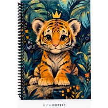 Usta Defterci | A5, Kareli, Spiralli, 80 Yaprak (160 Sayfa), Animal Heroes Serisi, El Yapımı Defter