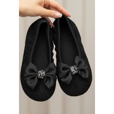 Ceyda Shoes Şık Kadife Ev,hac Tavafumre , Hediye, Günlük Babet, Panduf, Patik, Şık Kurdele Detaylı Gösteri Pisi Pisi
