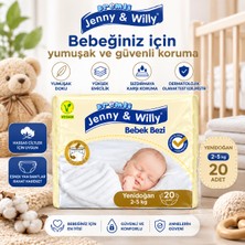 Jenny & Willy Yenidoğan Bebek Bezi 2-5 kg 20 Adet Yumuşak ve Yüksek Emici