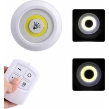 Teknodayım Dolap Işığı Mutfak Rafı Işığı Uzaktan Kumandalı 3 Lü Spot LED Lamba