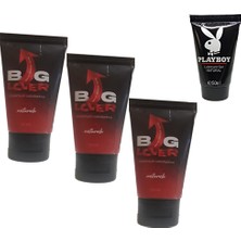Big Lover Erkeklere Özel 50 ml Jel 50 ml Maximum Strength Hardening Gel For Men 3 Adet + Playboy 50 ml Jel