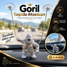 STS Oto Aksesuar Goril Torpido Süsü Vantuzlu Zincirli Araba Süsü Araç Içi Dekoratif Oto Aksesuar