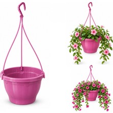Tunç Botanik PEMBE FUŞYA ASKILI SAKSI 4.5 LT 5 ADET (24.7X15.2 CM)