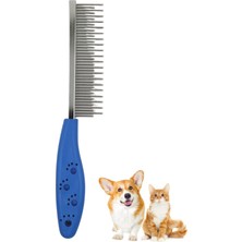 Buffer Tek Taraflı Metal Dişli Kedi Köpek Tüy Açıcı Tarağı Ergonomik Kauçuk Saplı 19x3 cm