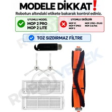 robotyedek Xiaomi Mop 2 Pro MJST1SHW Beyaz Uyumlu Yedek Fırça Filtre Seti-6 Parça