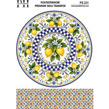 POLYESTERHOBİ Polyesterhobi Premium Sulu Transfer 25X35 cm  Italyan Esintisi ve Limon Desenli Ps 231