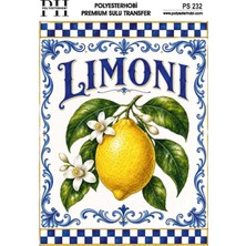 POLYESTERHOBİ Polyesterhobi Premium Sulu Transfer 25X35 cm  Italyan Esintisi ve Limon Desenli Ps 232