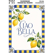 POLYESTERHOBİ Polyesterhobi Premium Sulu Transfer 25X35 cm  Italyan Esintisi ve Limon Desenli Ps 234